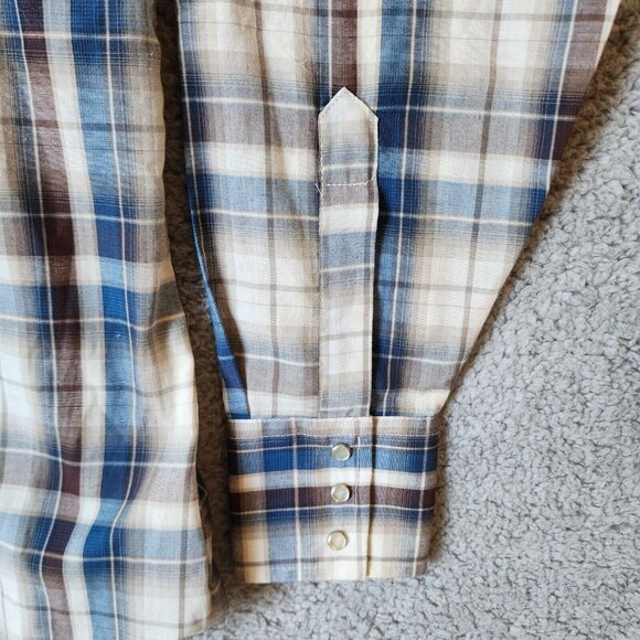 Plains Westernwear Multicolor Plaid Rodeo Cowboy Pearl Snap Shirt Size Small - Picture 5 of 12
